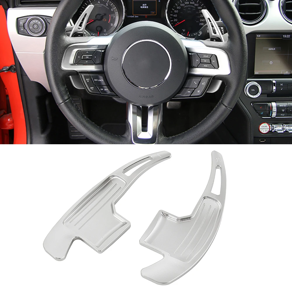 H2CNC 2Pcs Silver Aluminum Steering Paddle Shifter Extension for Ford Mustang 2015-2020
H2CNC 2Pcs Silver Aluminum Steering Paddle Shifter Extension for Ford Mustang 2015-2020