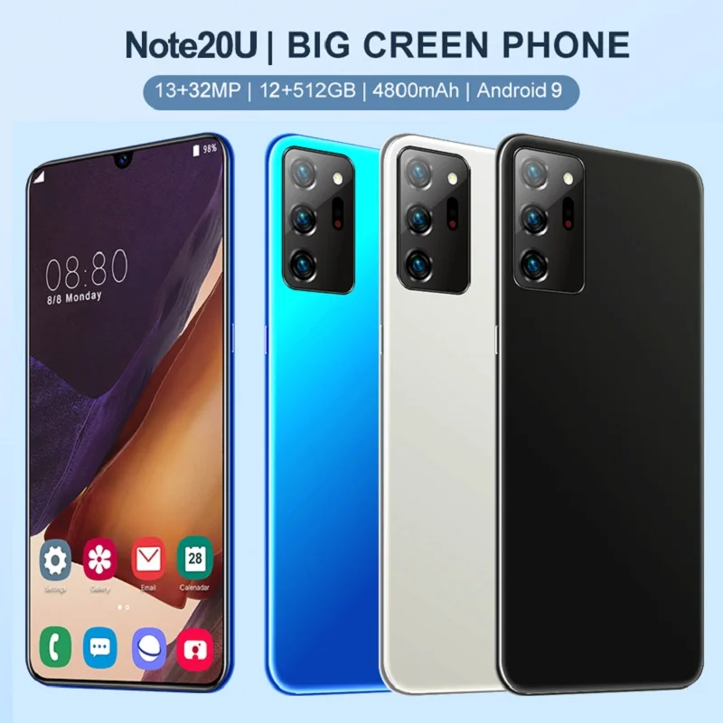 Global Version Smartphone Note20U 6.7Inch 12GB+512GB Android 10 Core 4G 5G 4800mah 13MP+32MP MTK6899 Really Telephone Celulares
Global Version Smartphone Note20U 6.7Inch 12GB+512GB Android 10 Core 4G 5G 4800mah 13MP+32MP MTK6899 Really Telephone Celulares
