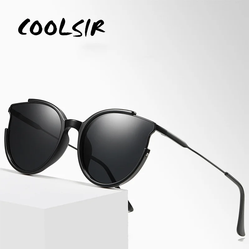 

COOLSIR Cat's Eye Sunglasses Female Avant-garde New Stylish Polarized UV Tide Lack of Angle Outdoor Glasses