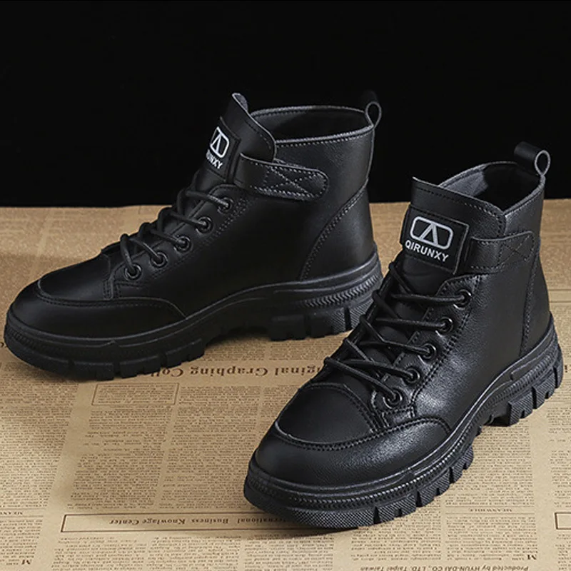 Winter Women Boots Round Toe Lace Up Pu Ankle Boot For Ladies Thick Bottom Non-slip Cotton Plush Female Snow Shoes New 2021
Winter Women Boots Round Toe Lace Up Pu Ankle Boot For Ladies Thick Bottom Non-slip Cotton Plush Female Snow Shoes New 2021