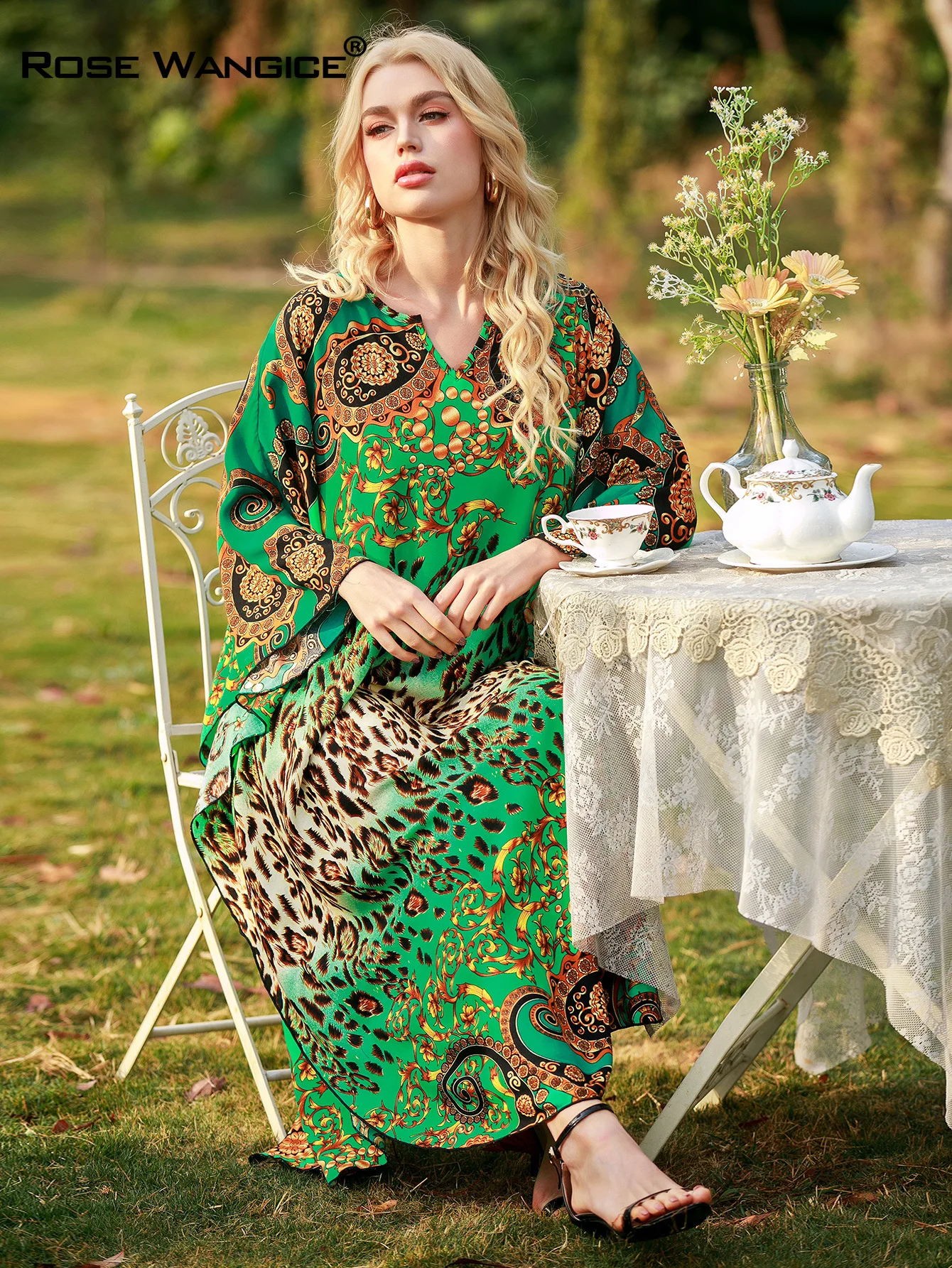 V-neck Beach Wind Colorful Print Vestido Short Sleeve Young Dress Mature Fashion Dress
V-neck Beach Wind Colorful Print Vestido Short Sleeve Young Dress Mature Fashion Dress