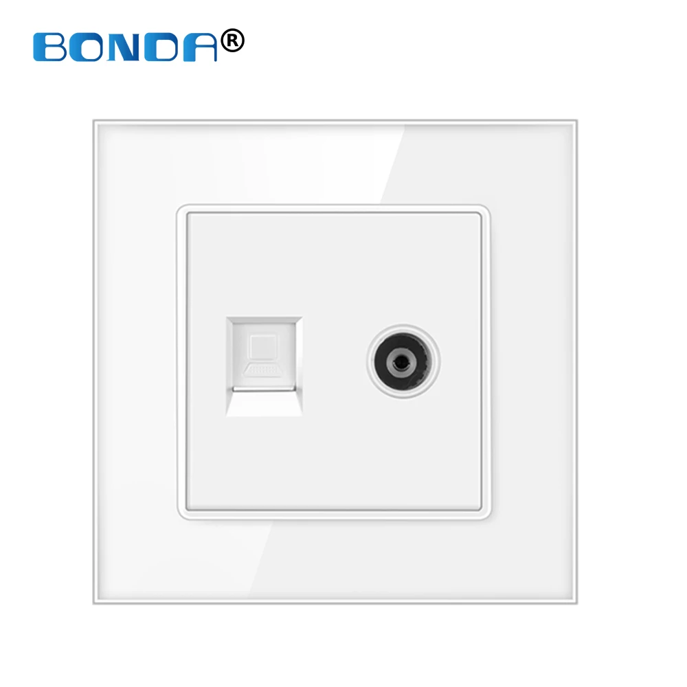 Wall Socket RJ45/RJ11/TV Eu StandardTempered Glass Weak Current Signal Connection Home Weak Internet Tel Outlet Kids Protective
Wall Socket RJ45/RJ11/TV Eu StandardTempered Glass Weak Current Signal Connection Home Weak Internet Tel Outlet Kids Protective