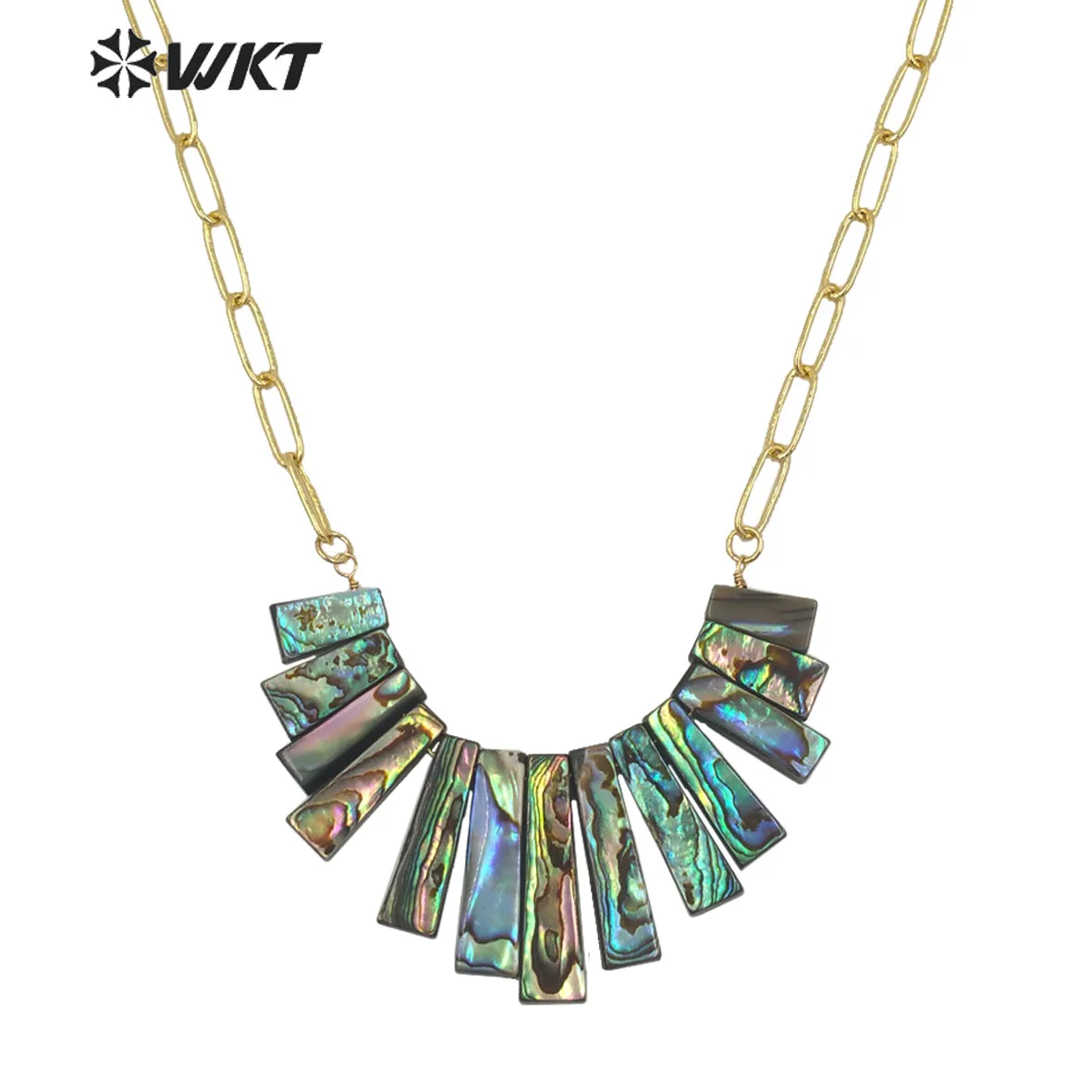 WT-JN148 WKT new design women handmade assemble Natural Abalone shell statement necklace white shell link chain pendant necklace
WT-JN148 WKT new design women handmade assemble Natural Abalone shell statement necklace white shell link chain pendant necklace