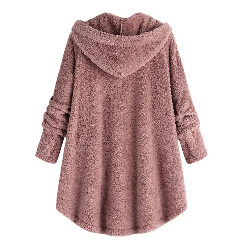 Women's Winter Buttoned Hoodie Plush Top Irregular Hem Casual Loose Solid Color Coat Warm Jacket Plus Size Sweatshirt
Women's Winter Buttoned Hoodie Plush Top Irregular Hem Casual Loose Solid Color Coat Warm Jacket Plus Size Sweatshirt