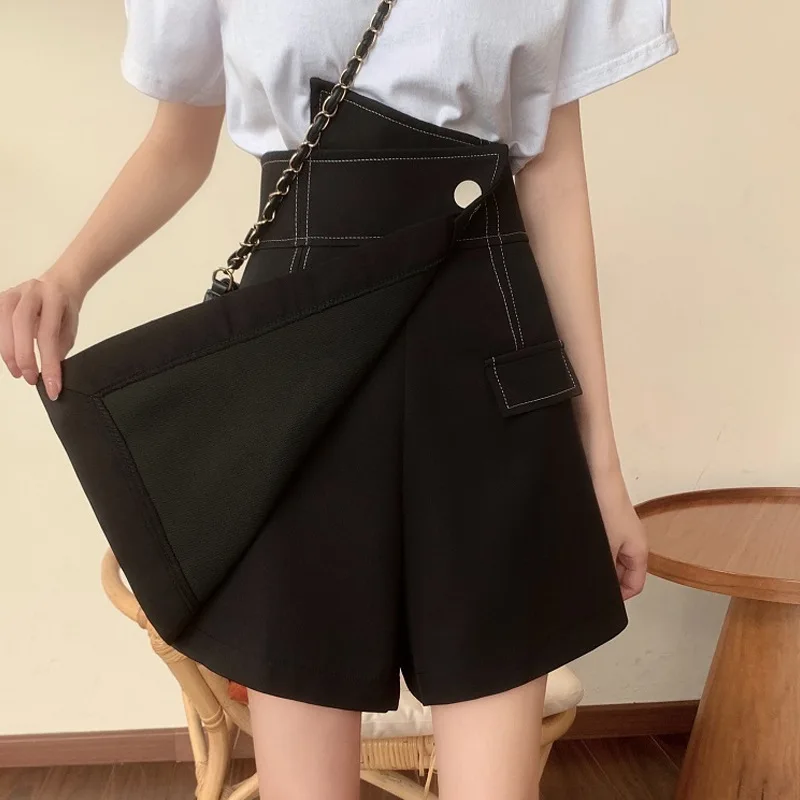 Women's High Waist Mini Skirt 2021 Summer Korean Fashion Temperament Retro Fashion Irregular Soild A-LINE Elegant Casual Shorts
Women's High Waist Mini Skirt 2021 Summer Korean Fashion Temperament Retro Fashion Irregular Soild A-LINE Elegant Casual Shorts