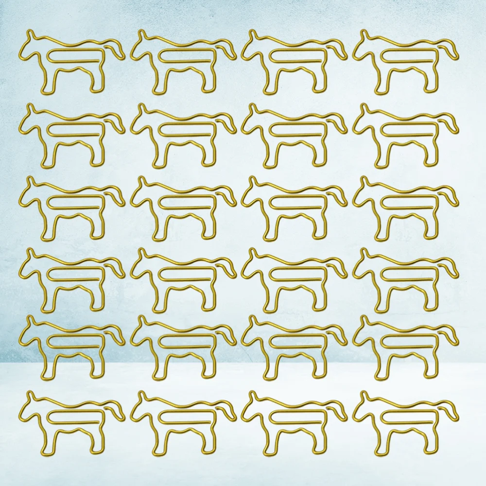 30pcs Adorable Horse Shaped Paper Clips Creative Bookmarks Paper Clamp Needles for Home Office School (Golden Horse)
30pcs Adorable Horse Shaped Paper Clips Creative Bookmarks Paper Clamp Needles for Home Office School (Golden Horse)