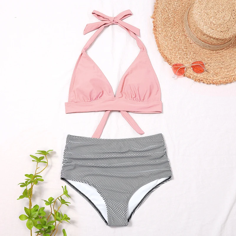 2pcs/Set Women Summer Swimming Suit Pure Color High Waist Sexys Bikini Splits Swimming suit d88
2pcs/Set Women Summer Swimming Suit Pure Color High Waist Sexys Bikini Splits Swimming suit d88