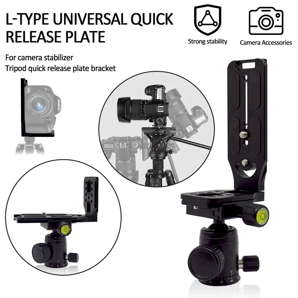 L-Shaped Quick Release Plate Stabilizer for DSLR MLC 1/4 Inch Screw Aluminum Portable Gift Photography Accessories Hobby
L-Shaped Quick Release Plate Stabilizer for DSLR MLC 1/4 Inch Screw Aluminum Portable Gift Photography Accessories Hobby