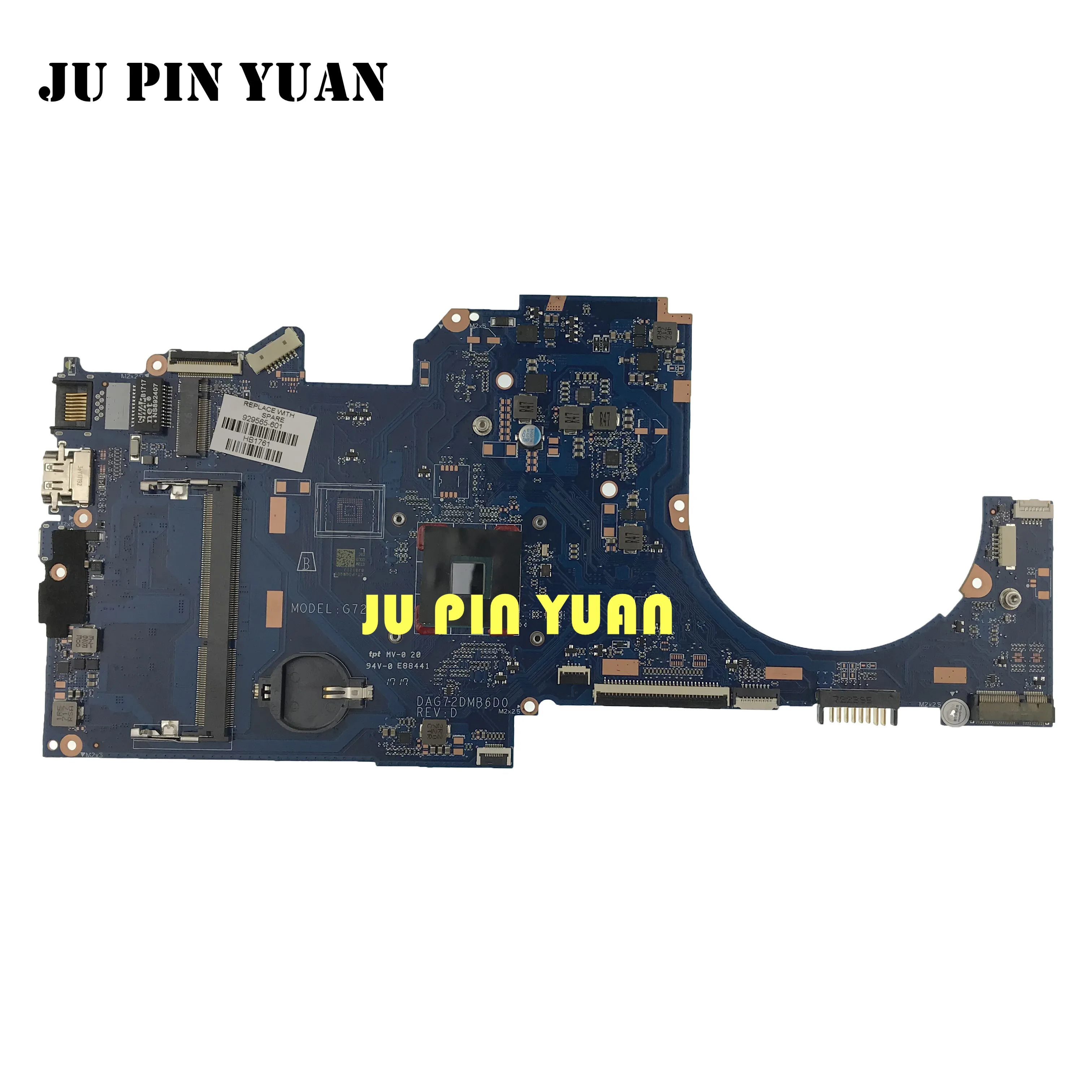 For HP Laptop 14-BP Laptop Motherboard 929565-601 929565-001 G72D DAG72DMB6D0 Motherboard N3060 100% Fully Tested
For HP Laptop 14-BP Laptop Motherboard 929565-601 929565-001 G72D DAG72DMB6D0 Motherboard N3060 100% Fully Tested