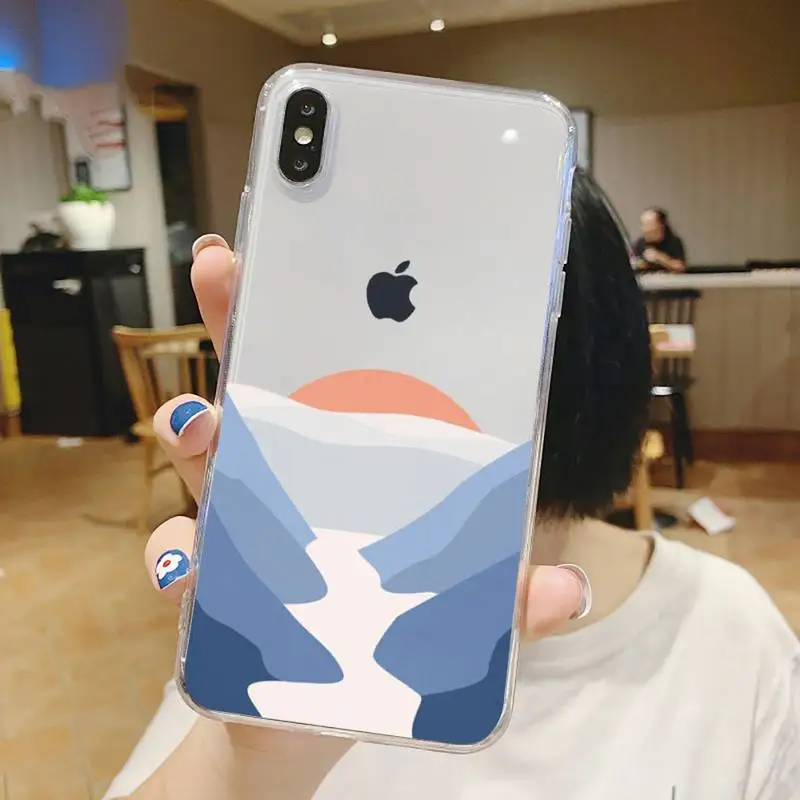 Art painting Mountain sun print Phone Case Transparent soft For iphone 5 6 7 8 11 12 s c se plus mini x xs xr pro max shell
Art painting Mountain sun print Phone Case Transparent soft For iphone 5 6 7 8 11 12 s c se plus mini x xs xr pro max shell
