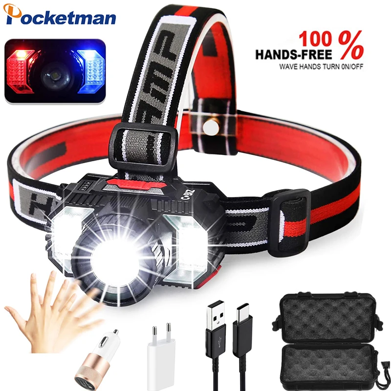 8000LM True Lumen LED Headlamp IR Sensor LED Headlight USB Rechargeable Built-in Battery Head Front Light COB LED Head Torch
8000LM True Lumen LED Headlamp IR Sensor LED Headlight USB Rechargeable Built-in Battery Head Front Light COB LED Head Torch
