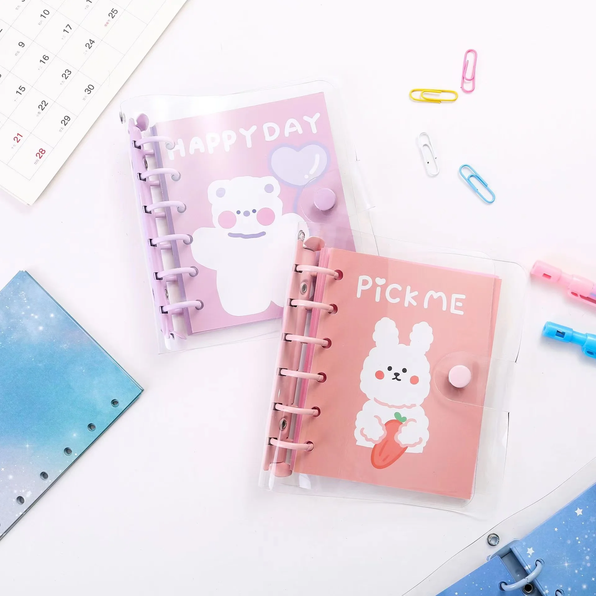 Cute Creative Bear 3 ring Mini Loose-leaf Hand Book Student Portable Notebook ring binder Kawaii School Supplies
Cute Creative Bear 3 ring Mini Loose-leaf Hand Book Student Portable Notebook ring binder Kawaii School Supplies
