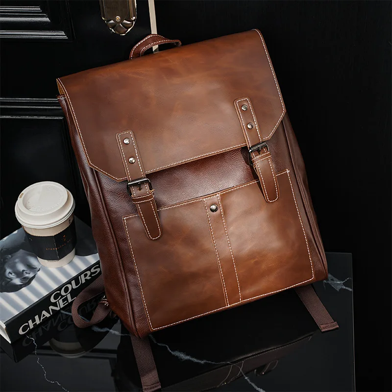Travel Bookbag Black Pu Leather Backpack Thin Preppy Style Middle Schoolbag for Boys Fashion Laptop Back Bags Mochila 2021
Travel Bookbag Black Pu Leather Backpack Thin Preppy Style Middle Schoolbag for Boys Fashion Laptop Back Bags Mochila 2021