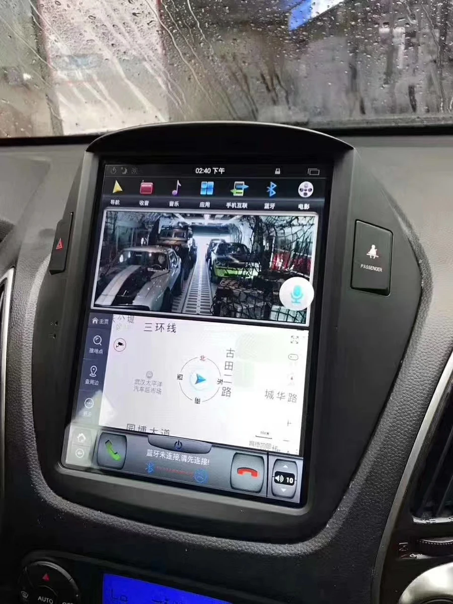 Автомобильный мультимедийный плеер IPS экран 10 4 дюйма GPS PX6 Tesla Android 9 0 для Hyundai Tucson