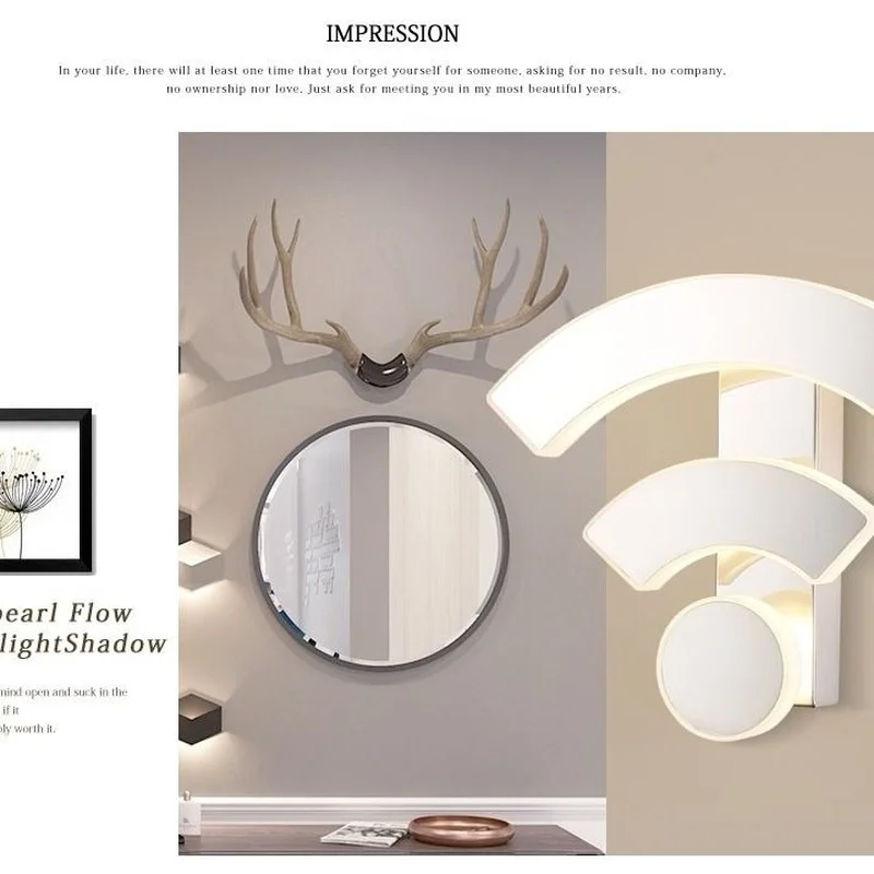 Modern Minimalist WIFI Wall Lamps Living Room Bedroom Bedside AC96V-260V LED Sconce white Lamp Lighting decoration
Modern Minimalist WIFI Wall Lamps Living Room Bedroom Bedside AC96V-260V LED Sconce white Lamp Lighting decoration