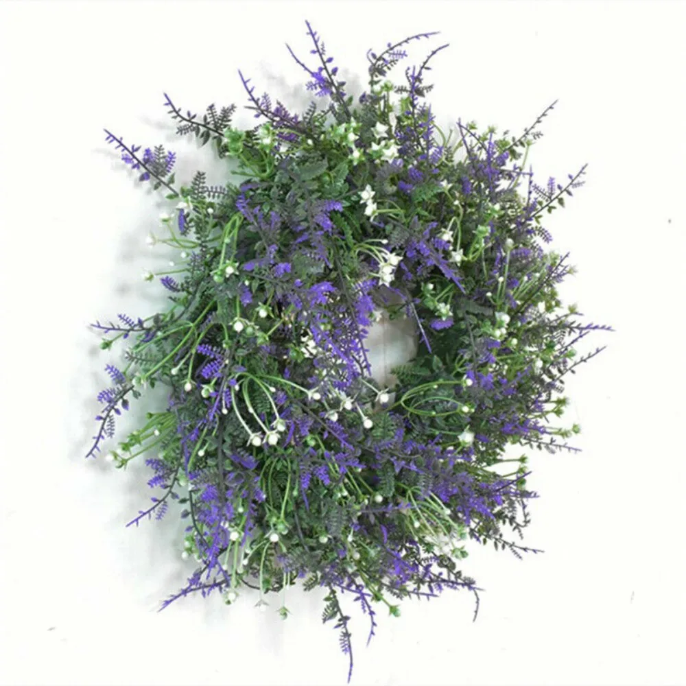 30cm Artificial Flowers Lavender Hanging Wreath Front Door Garden Flower Wall Garland Home Decor Easter Wedding Decoration
30cm Artificial Flowers Lavender Hanging Wreath Front Door Garden Flower Wall Garland Home Decor Easter Wedding Decoration