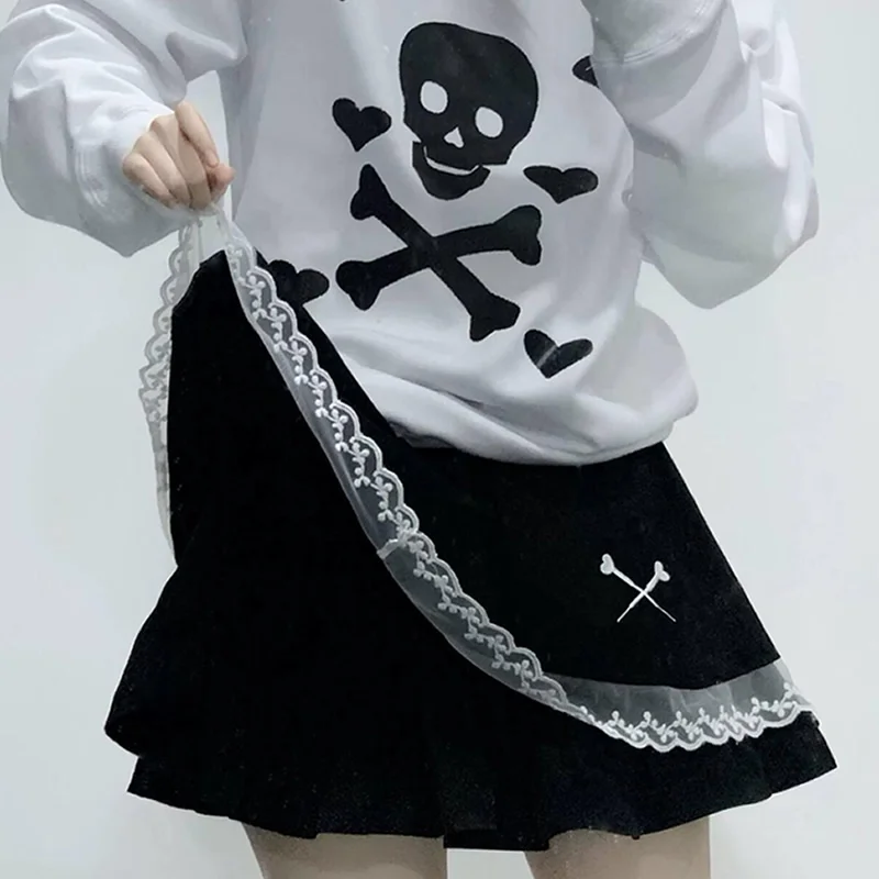 Y2k Goth Harajuku Arrival Gothic Preppy Sexy Lace Skirt Women Vintage Short Ball Gown Skirts High Waist Black Alt Emo Clothes
Y2k Goth Harajuku Arrival Gothic Preppy Sexy Lace Skirt Women Vintage Short Ball Gown Skirts High Waist Black Alt Emo Clothes