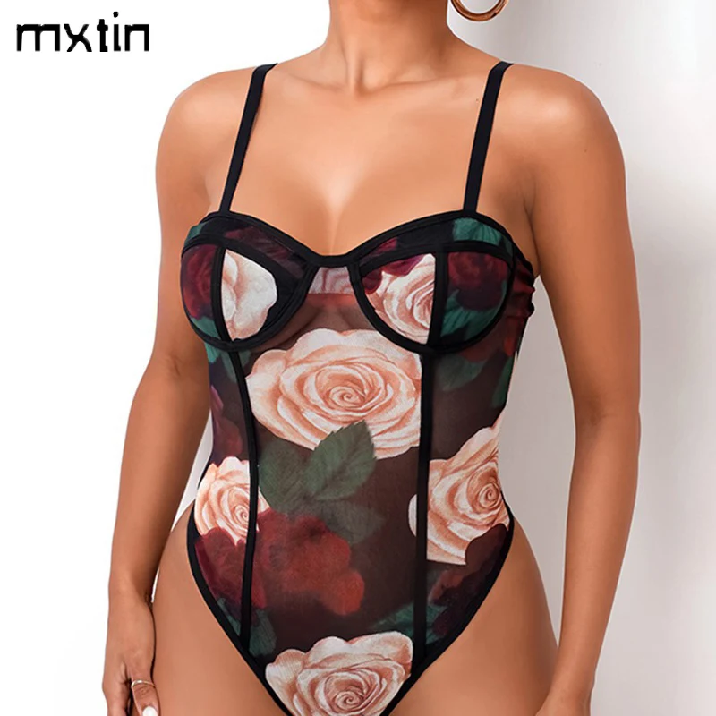 2021 Women Summer Fashion Sexy Floral Print Trims Skinny Bodysuits Vintage Backless Thin Straps Female Playsuits Chic Tops
2021 Women Summer Fashion Sexy Floral Print Trims Skinny Bodysuits Vintage Backless Thin Straps Female Playsuits Chic Tops