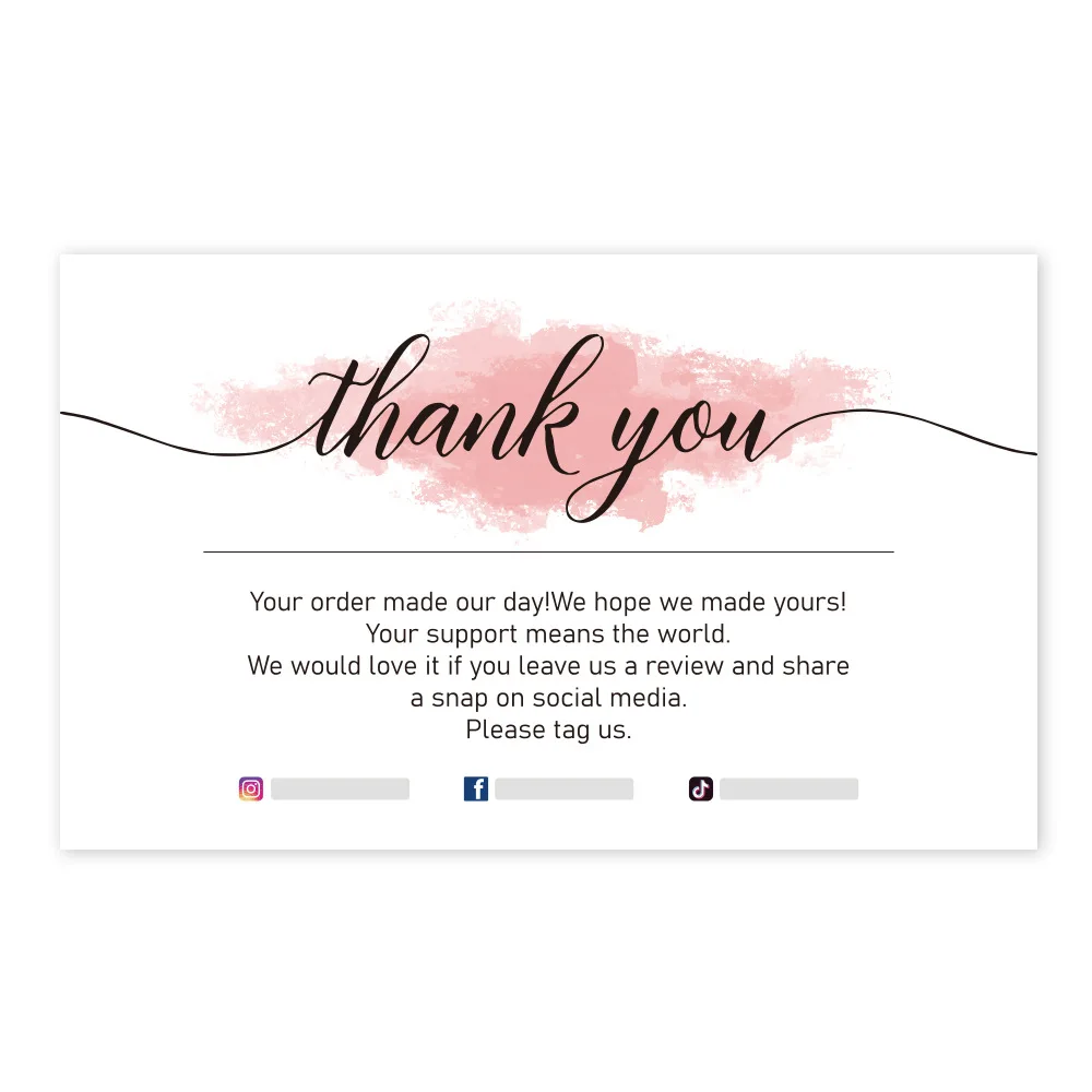 

30pcs/pack Thank You For Your Order Cards Customer Appreciation Cards for Online Retailers Small Business Owners Package Inserts