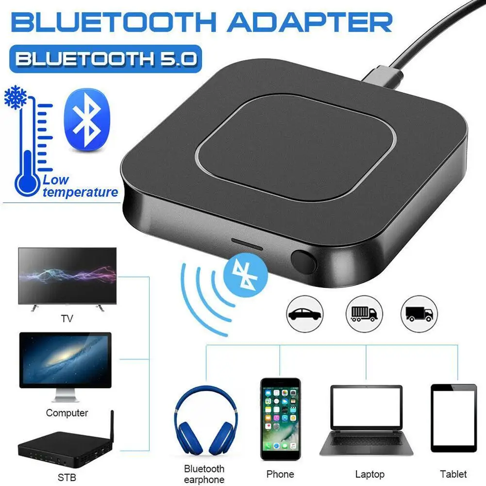 Беспроводной Bluetooth 5 0 передатчик приемник USB аудио адаптер HD 3 мм AUX Разъем для ТВ