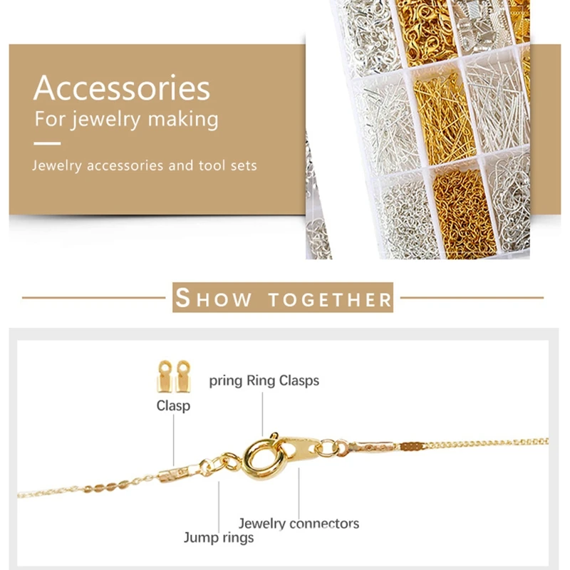 Jewelry Findings Set Jewelry Making Tools Copper Wire Open Jump Rings Earring Hook Jewelry Making Supplies Kit
Jewelry Findings Set Jewelry Making Tools Copper Wire Open Jump Rings Earring Hook Jewelry Making Supplies Kit