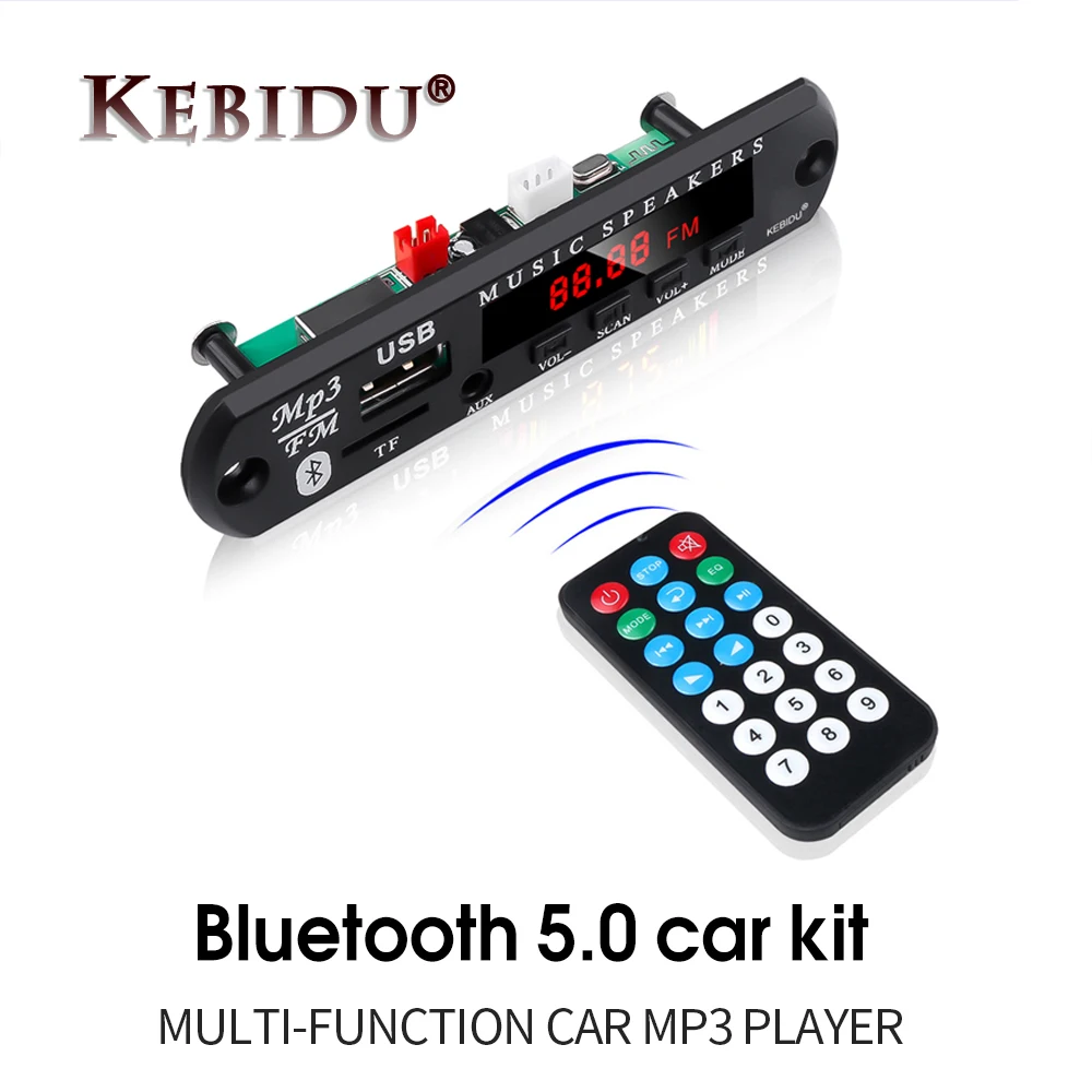 Mp3-плеер с Bluetooth 5 0 В 12 модульная Плата декодера беспроводной усилитель TF FM-радио