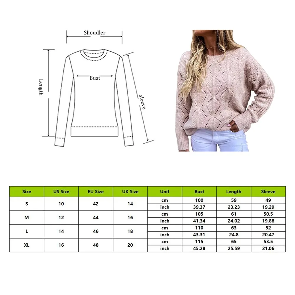 Autumn O-Neck Hollow Out Women Sweaters Loose Knitted Sweater Winter Long Sleeve Pullover Tops Jumper
Autumn O-Neck Hollow Out Women Sweaters Loose Knitted Sweater Winter Long Sleeve Pullover Tops Jumper