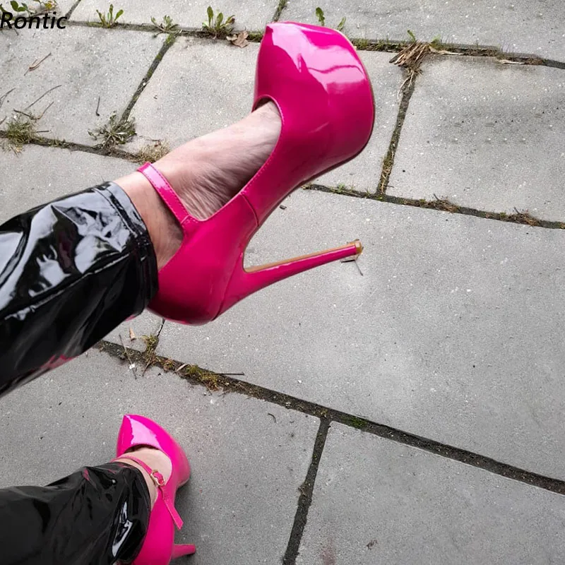 Rontic Fashion Women Platform Mary Janes Pumps Patent Unisex Sexy Stiletto Heels Round Toe Gorgeous Dress Shoes US Size 5-20
Rontic Fashion Women Platform Mary Janes Pumps Patent Unisex Sexy Stiletto Heels Round Toe Gorgeous Dress Shoes US Size 5-20