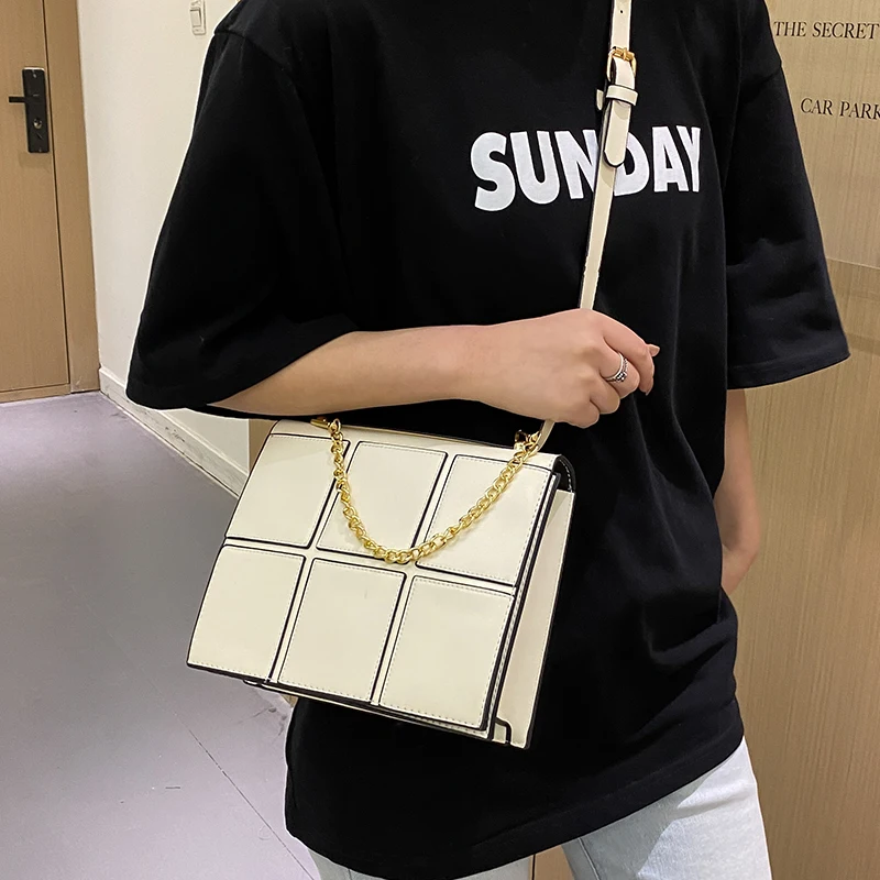 Fashion Women Lattice Pattern Shoulder Crossbody Bag Portable PU Leather Design Handbag Purse Chain Daily Trend Messenger Totes
Fashion Women Lattice Pattern Shoulder Crossbody Bag Portable PU Leather Design Handbag Purse Chain Daily Trend Messenger Totes