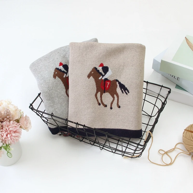 Knitted Baby Cartoon Horse Blankets Newborn Bedsheet Stroller Accessories Kids Bath Swaddle Wrap Infantil Bedding
Knitted Baby Cartoon Horse Blankets Newborn Bedsheet Stroller Accessories Kids Bath Swaddle Wrap Infantil Bedding