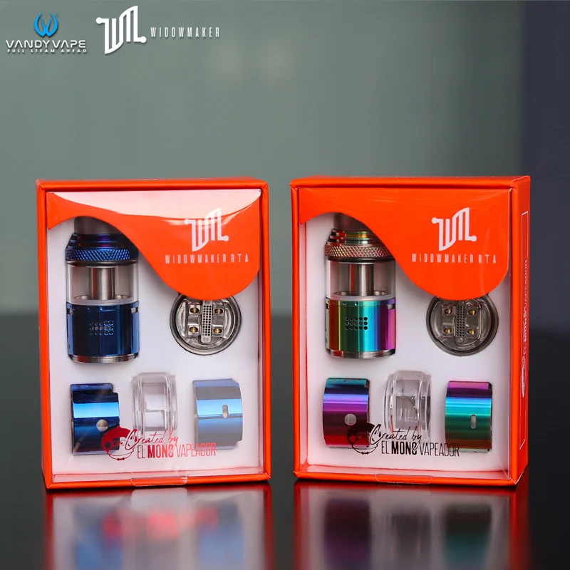 Original Vandy Vape Widowmaker RTA Tank 6ml Atomizer Vape with 3 adjustable airflow Caps For Electronic Cigarette Box Mod Vapor
Original Vandy Vape Widowmaker RTA Tank 6ml Atomizer Vape with 3 adjustable airflow Caps For Electronic Cigarette Box Mod Vapor
