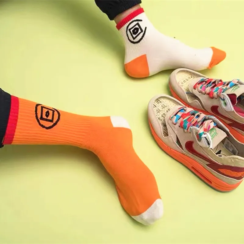 High Quality New Harajuku Cotton Orange White Socks With Print Cute Cotton Fashion Hip Hop Men Skateboard Breathable Socks Women
High Quality New Harajuku Cotton Orange White Socks With Print Cute Cotton Fashion Hip Hop Men Skateboard Breathable Socks Women