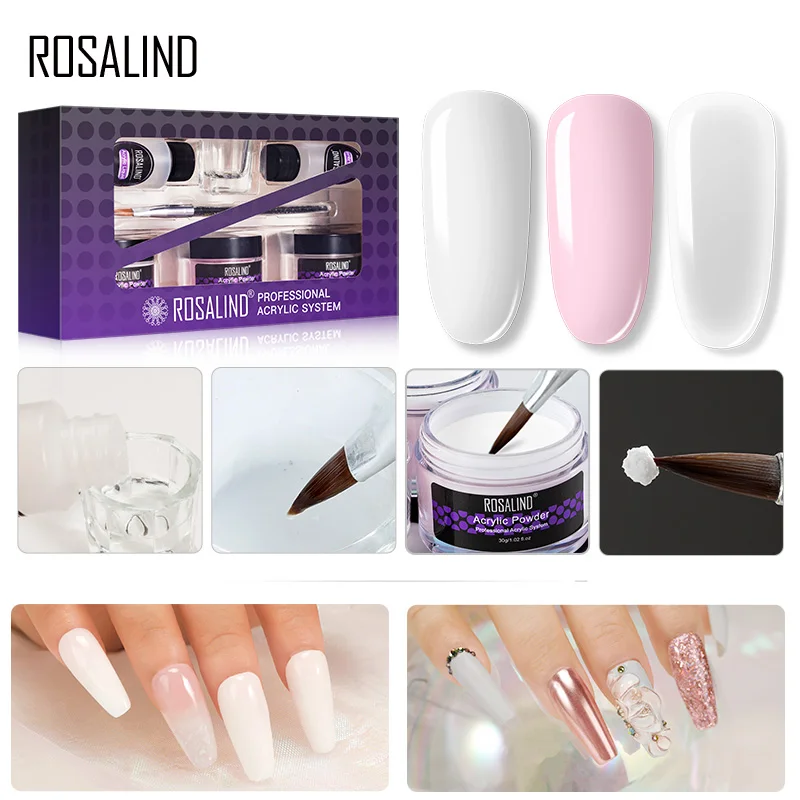 ROSALIND Acrylic Powder Nail Gel set Professional Acrylic Powder Brush Nail Art Decorations Nail Carving For Nail Manicure
ROSALIND Acrylic Powder Nail Gel set Professional Acrylic Powder Brush Nail Art Decorations Nail Carving For Nail Manicure