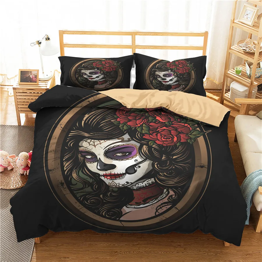 A Bedding Set 3D Printed Duvet Cover Bed Set Horror Skull Home Textiles for Adults Bedclothes with Pillowcase #KL33
A Bedding Set 3D Printed Duvet Cover Bed Set Horror Skull Home Textiles for Adults Bedclothes with Pillowcase #KL33