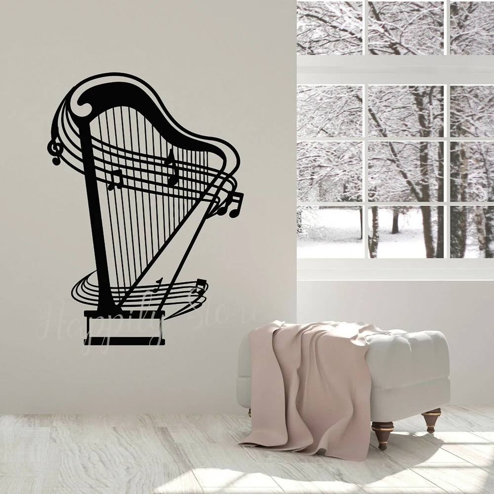 Vinyl Wall Decal Harp Musical Instrument Music Art Decor Stickers Mural for Kids Rooms Girls Boys Home Decoration Wallpaper P594
Vinyl Wall Decal Harp Musical Instrument Music Art Decor Stickers Mural for Kids Rooms Girls Boys Home Decoration Wallpaper P594