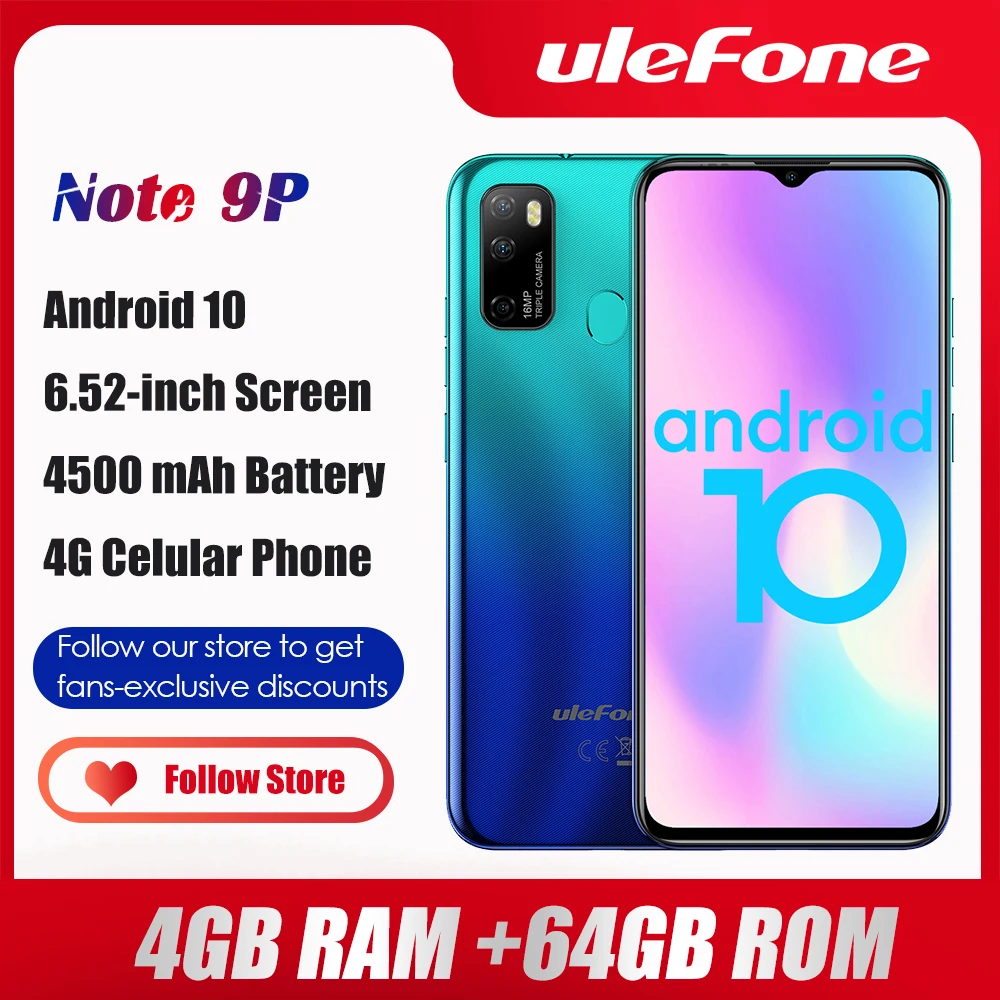 Смартфон Ulefone Note 9P, Android 10, 4 Гб + 64 ГБ, экран 6,52 дюйма, Восьмиядерный процессор мобильный телефон дюйма, 4G, сотовый телефон
Смартфон Ulefone Note 9P, Android 10, 4 Гб + 64 ГБ, экран 6,52 дюйма, Восьмиядерный процессор мобильный телефон дюйма, 4G, сотовый телефон