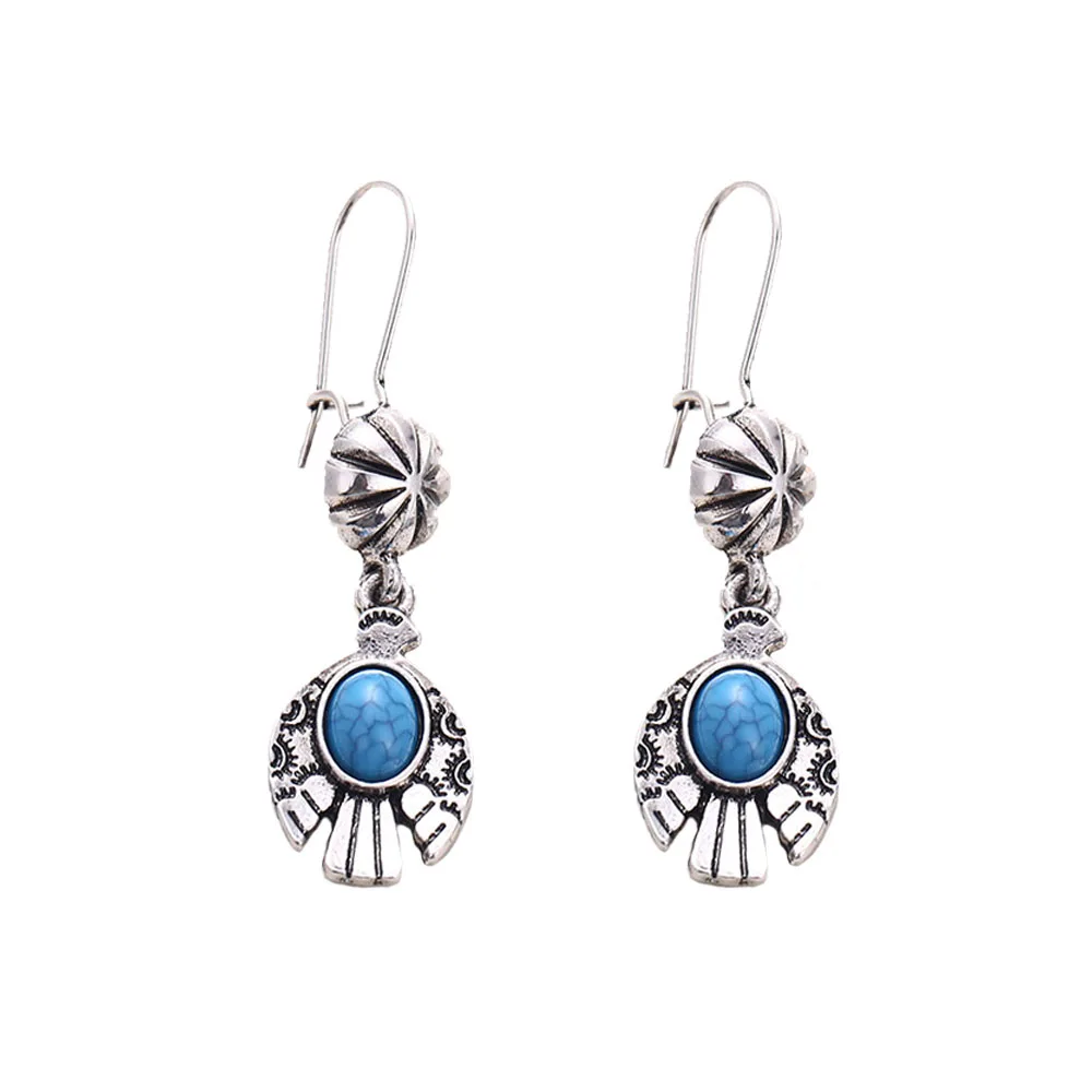 Women Bohemia Feather Charms Earring Blue Stone Birdie Hanging Dangle Pendant Earrings Vintage Drop Long Earrings Jewelry
Women Bohemia Feather Charms Earring Blue Stone Birdie Hanging Dangle Pendant Earrings Vintage Drop Long Earrings Jewelry