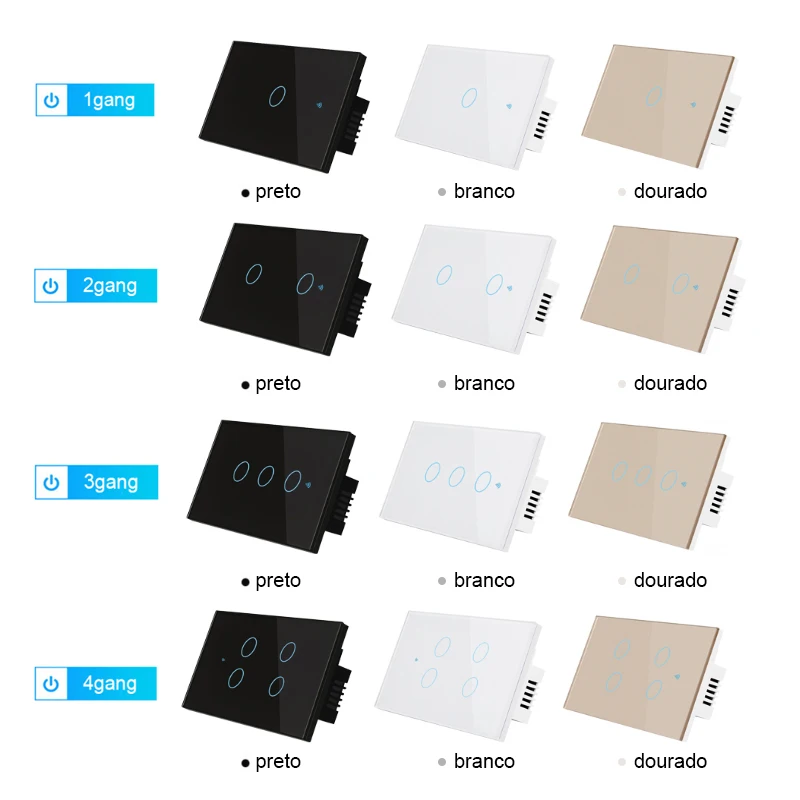 Interruptor de toque remoto RF painel de vidro temperado de controle sem fio Padrão dos EUA AC110V 240V 1/2 / 3gang interruptor
Interruptor de toque remoto RF painel de vidro temperado de controle sem fio Padrão dos EUA AC110V 240V 1/2 / 3gang interruptor