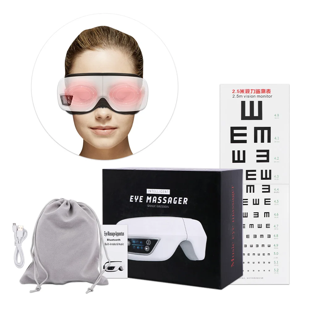 

Электрический массажер для глаз вибрации Bluetooth горячий компресс терапии очки уход для глаз против морщин снятия усталости вибрационный мас...
