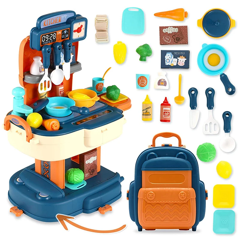 Kitchen Backpack Kids Educational Toys Montessori Children Toys for Girls Boys Pretend Play Kitchen Accessories Miniature Food
Kitchen Backpack Kids Educational Toys Montessori Children Toys for Girls Boys Pretend Play Kitchen Accessories Miniature Food