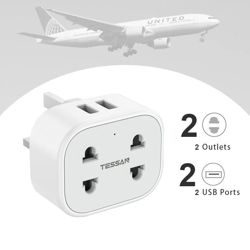 Double Shaver Plug Adaptor UK with 2 USB and 1 Outlet 2 Pin to 3 Pin Adapter Plug Socket for Bathroom, Electric Razor Toothbrush
Double Shaver Plug Adaptor UK with 2 USB and 1 Outlet 2 Pin to 3 Pin Adapter Plug Socket for Bathroom, Electric Razor Toothbrush