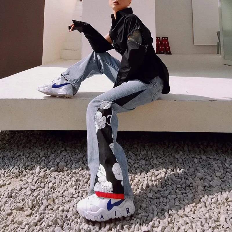 Korean 2021 Summer New Stitching Contrast Color Drape High-Waisted And Thin-Washed Temperament Comfortable Wide-Leg Jeans
Korean 2021 Summer New Stitching Contrast Color Drape High-Waisted And Thin-Washed Temperament Comfortable Wide-Leg Jeans