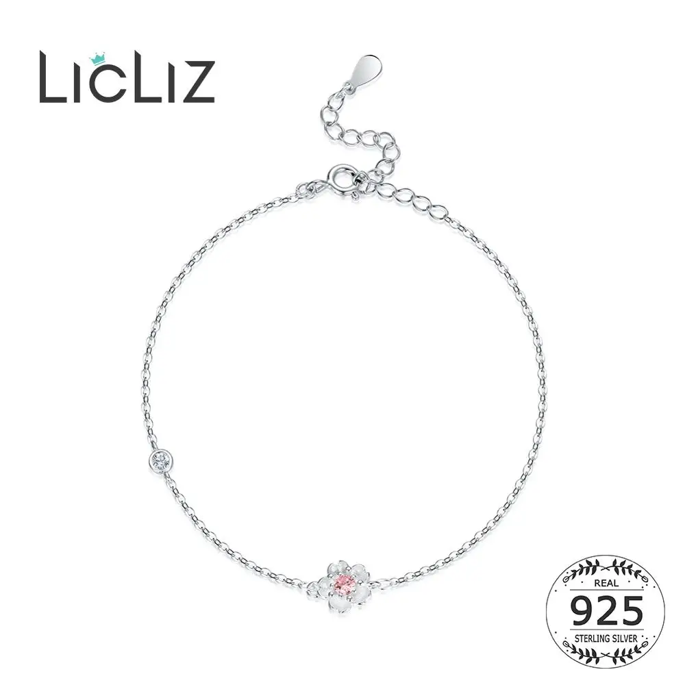 LicLiz New 925 Sterling Silver Pink Purple Sakura Flower Bracelets for Women White Gold Link Chain Bracelet Jewelry LB0136
LicLiz New 925 Sterling Silver Pink Purple Sakura Flower Bracelets for Women White Gold Link Chain Bracelet Jewelry LB0136
