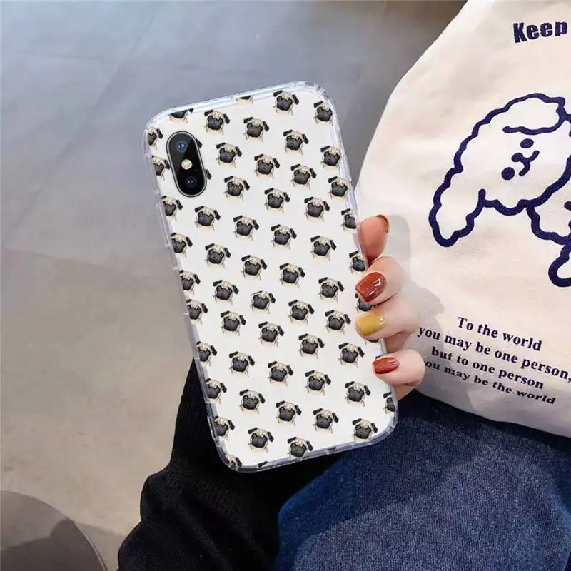 Pug Dog pet cute pink funny Phone Case Transparent for iPhone 11 12 mini pro XS MAX 8 7 6 6S Plus X 5S SE 2020 XR
Pug Dog pet cute pink funny Phone Case Transparent for iPhone 11 12 mini pro XS MAX 8 7 6 6S Plus X 5S SE 2020 XR