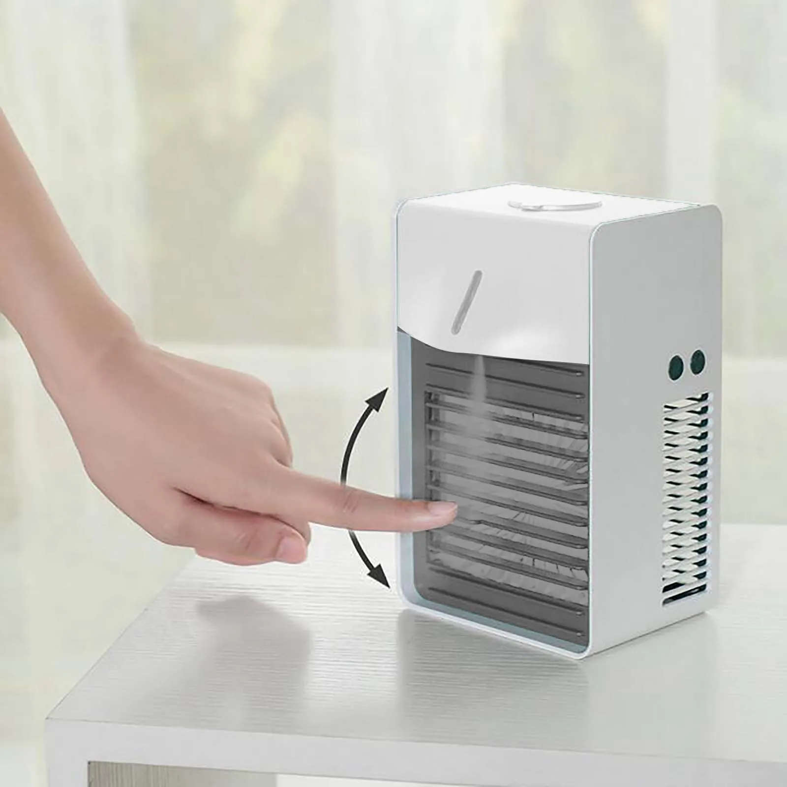 Summer WaterCooled Fan Desktop Cooling Air Purifier Portable Air Condition Mini Manual Fan Blower Usb Fan- Home Fans Mini-fan
Summer WaterCooled Fan Desktop Cooling Air Purifier Portable Air Condition Mini Manual Fan Blower Usb Fan- Home Fans Mini-fan