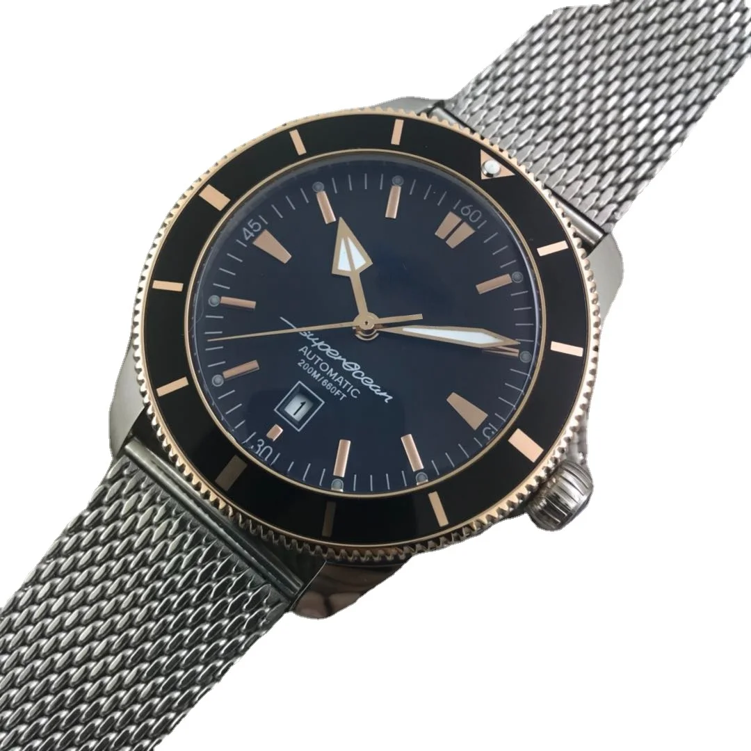 High-end Men's Superocean Men's Mechanical Watch Ceramic Bezel Automatic Black Rose Gold Sapphire Glass
High-end Men's Superocean Men's Mechanical Watch Ceramic Bezel Automatic Black Rose Gold Sapphire Glass