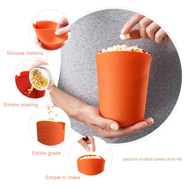 New Popcorn Microwave Silicone Foldable Red High Quality Kitchen Easy Tools DIY Popcorn Bucket Bowl Maker With Lid Bowls
New Popcorn Microwave Silicone Foldable Red High Quality Kitchen Easy Tools DIY Popcorn Bucket Bowl Maker With Lid Bowls
