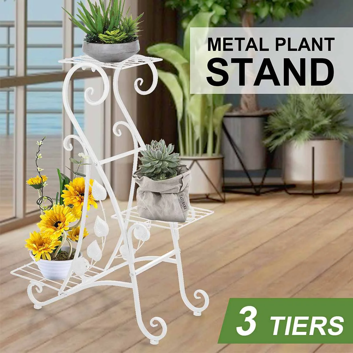 3 Layer Metal Hippocampus Plant Stand Flower Rack Pot Storage Rack Display Shelf Holder Garden Floor-standing Balcony Decortion
3 Layer Metal Hippocampus Plant Stand Flower Rack Pot Storage Rack Display Shelf Holder Garden Floor-standing Balcony Decortion