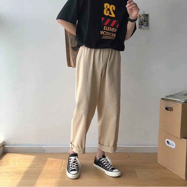 Ins spring and autumn thin Capris men's couple casual ulzzang fashion brand wide leg loose and versatile straight pants
Ins spring and autumn thin Capris men's couple casual ulzzang fashion brand wide leg loose and versatile straight pants