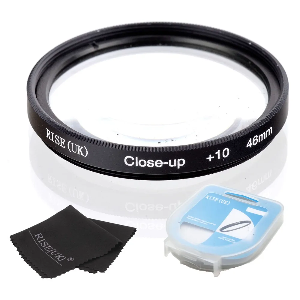 

HOT SALE RISE(UK) 46mm Close-Up +10 Macro Lens Filter for Nikon Canon SLR DSLR Camera + filter case + gift